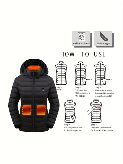 Veste chauffante pour femme – rechargeable via USB et légère