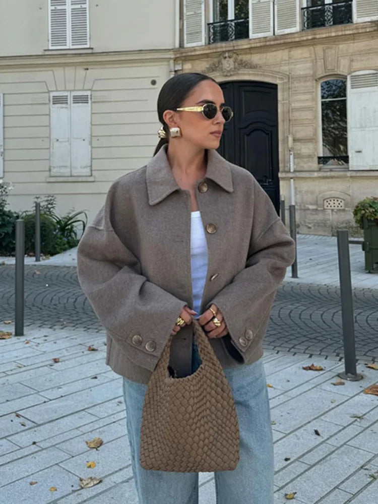 Veste courte oversize pour femme