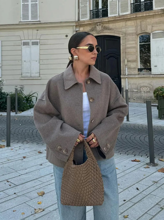 Veste courte oversize pour femme