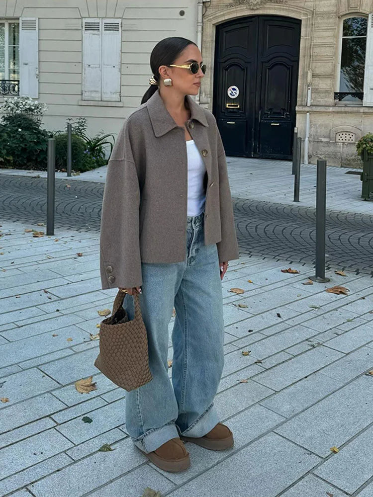 Veste courte oversize pour femme
