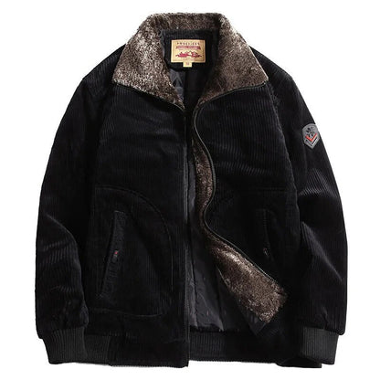 Veste d’hiver classique en velours côtelé pour homme