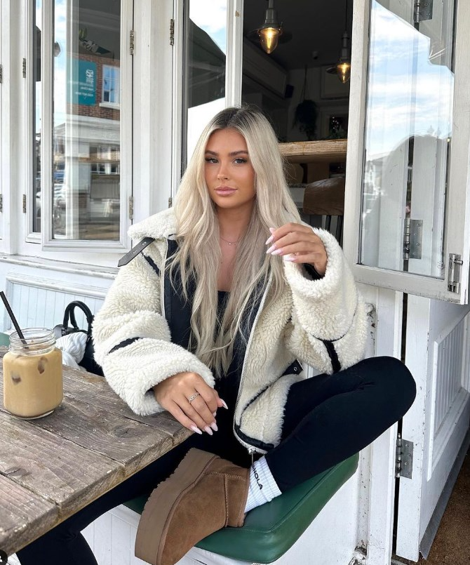Veste d'hiver en sherpa pour femme