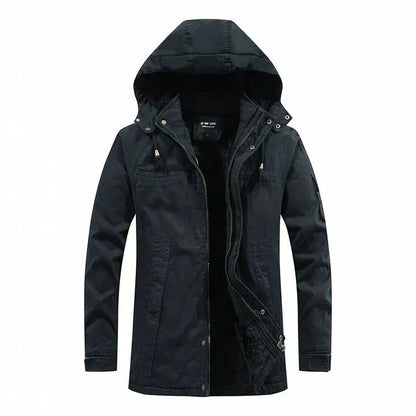 Veste d’hiver pour homme avec capuche et doublure en polaire