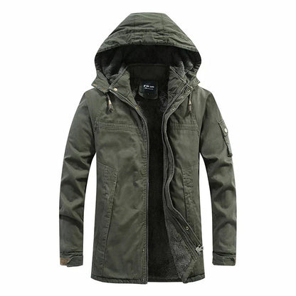 Veste d’hiver pour homme avec capuche et doublure en polaire