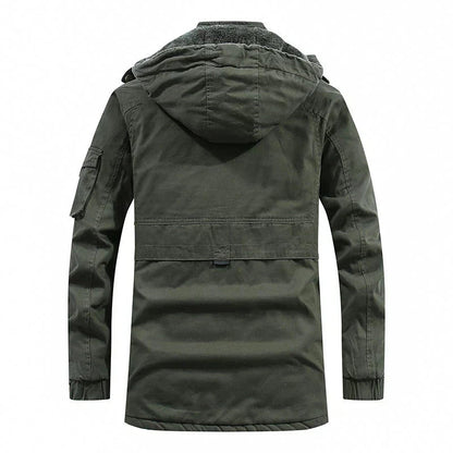 Veste d’hiver pour homme avec capuche et doublure en polaire
