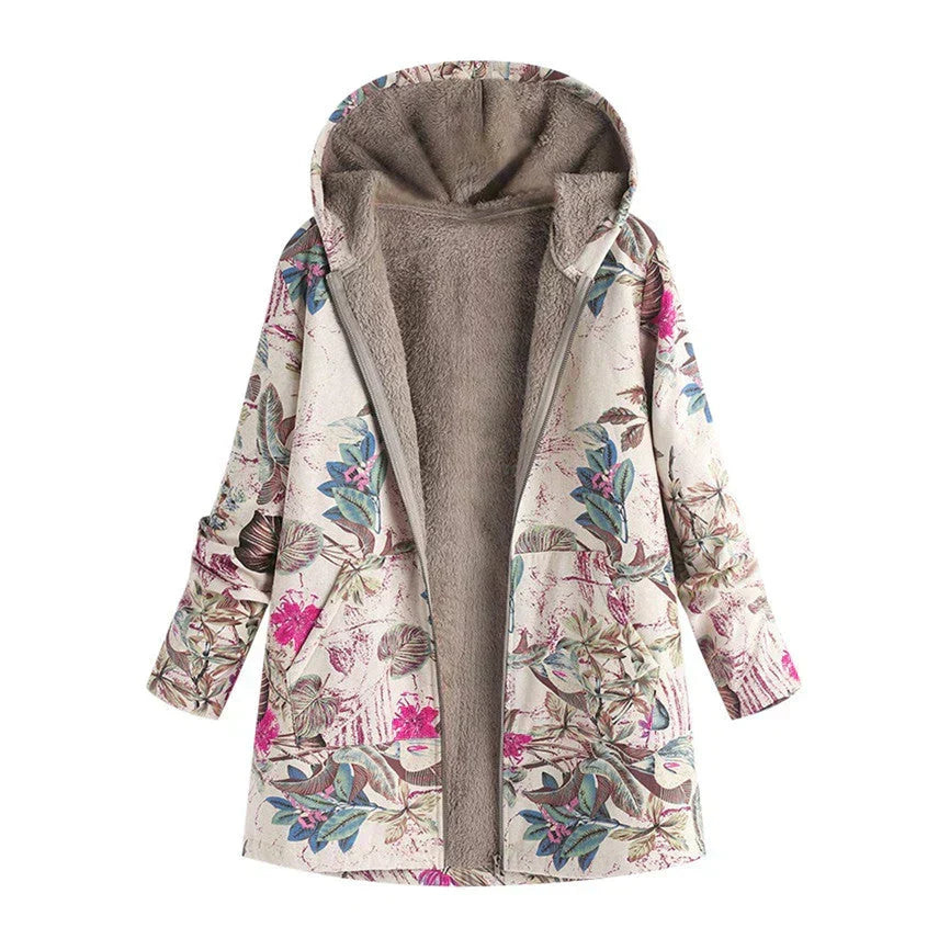 Veste de printemps longue pour femme avec capuche et poches avant