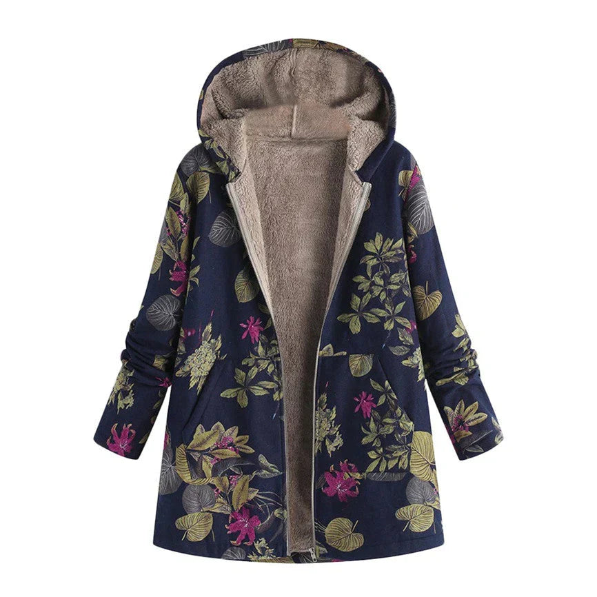 Veste de printemps longue pour femme avec capuche et poches avant