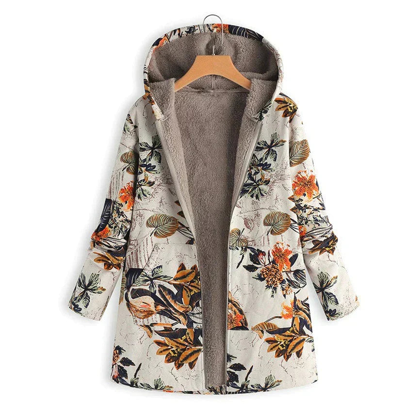 Veste de printemps longue pour femme avec capuche et poches avant