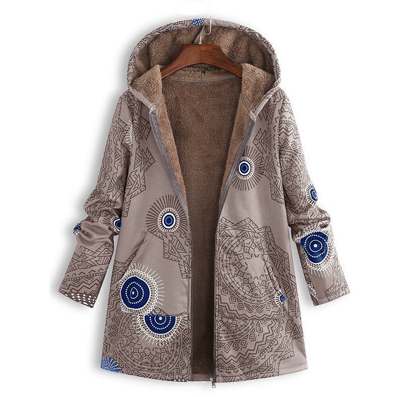Veste de printemps longue pour femme avec capuche et poches avant