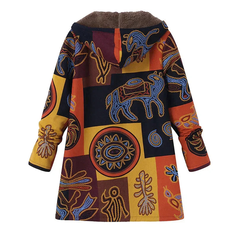 Veste de printemps longue pour femme avec capuche et poches avant