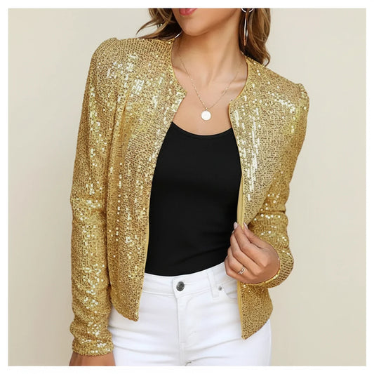 Veste de soirée à paillettes pour femme