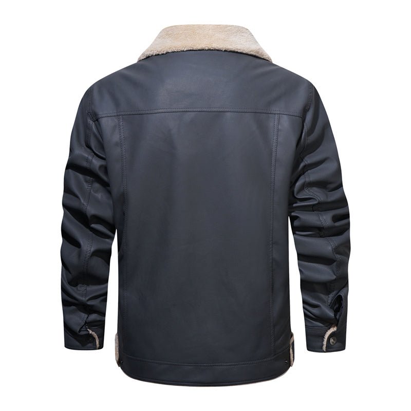 Veste décontractée à col sherpa pour homme