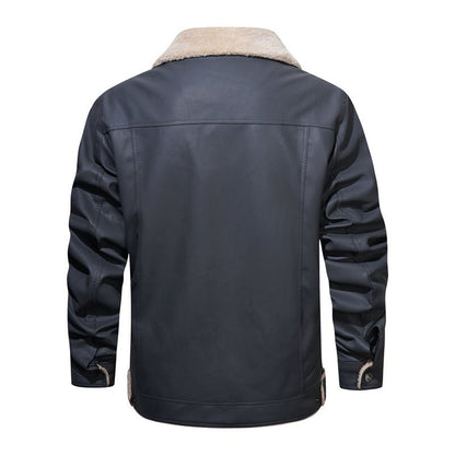 Veste décontractée à col sherpa pour homme