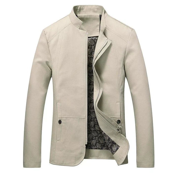 Veste décontractée à fermeture zippée intégrale pour homme