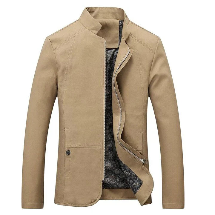 Veste décontractée à fermeture zippée intégrale pour homme