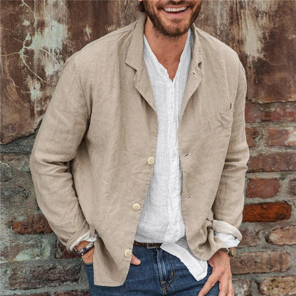Veste décontractée boutonnée pour homme