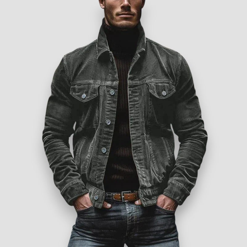 Veste décontractée boutonnée pour homme