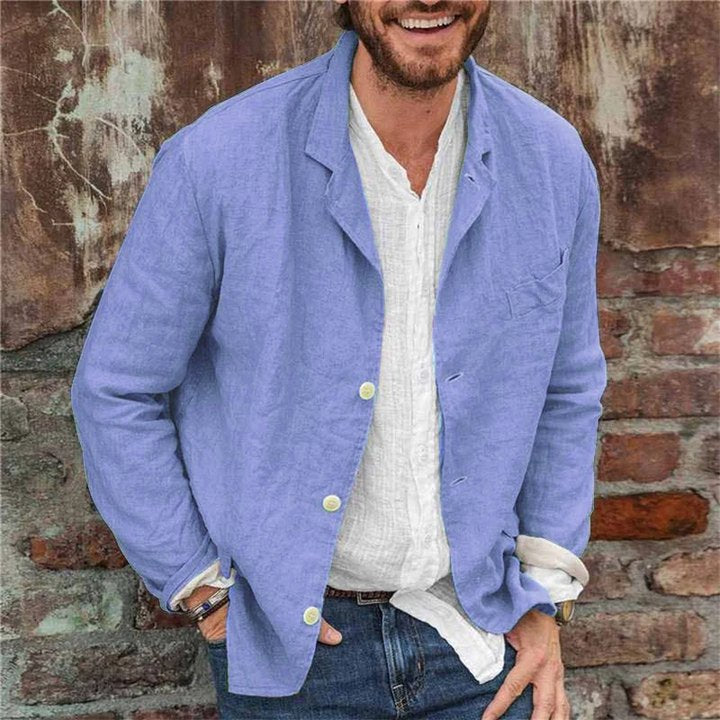 Veste décontractée boutonnée pour homme