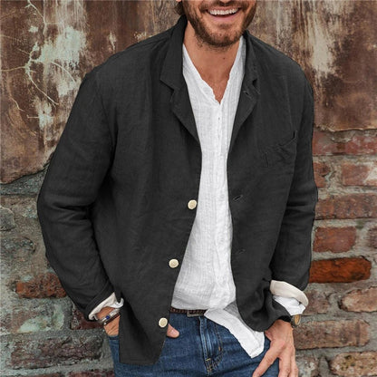 Veste décontractée boutonnée pour homme