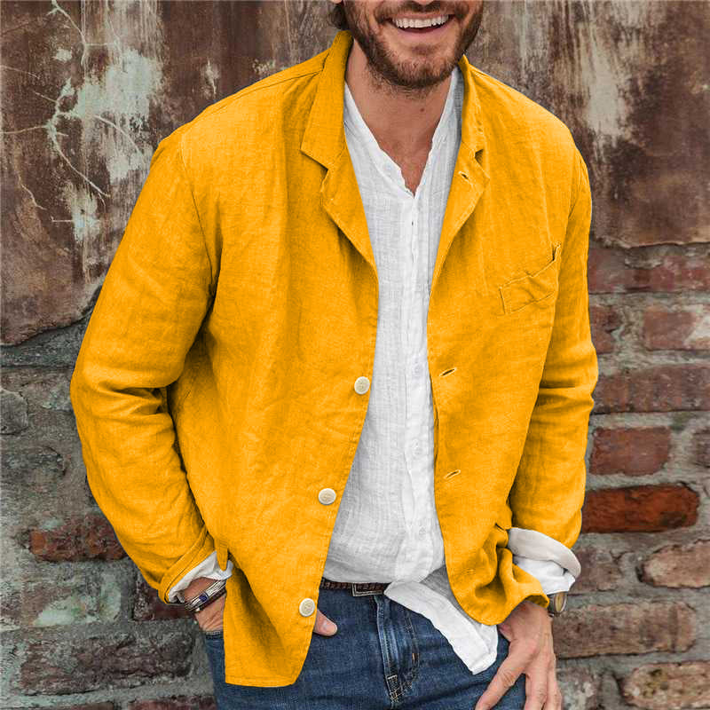 Veste décontractée boutonnée pour homme