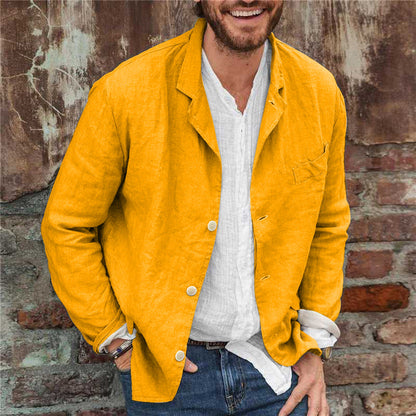 Veste décontractée boutonnée pour homme
