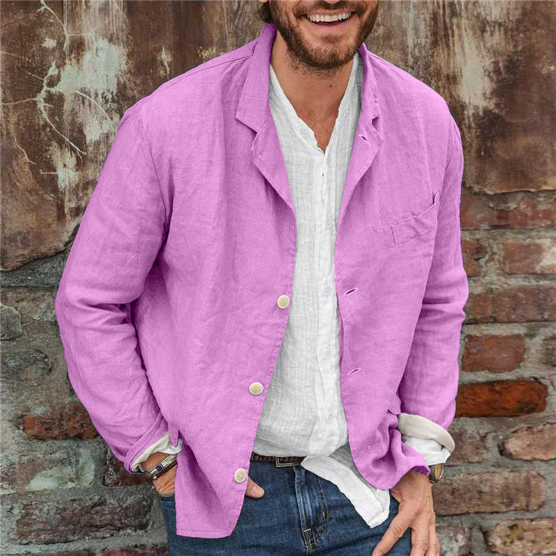 Veste décontractée boutonnée pour homme
