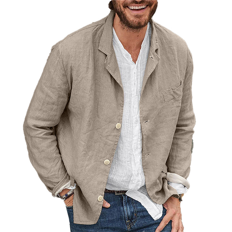 Veste décontractée boutonnée pour homme