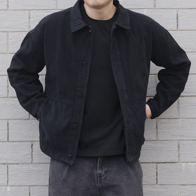 Veste décontractée pour homme à fermeture boutonnée