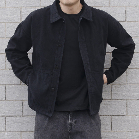 Veste décontractée pour homme à fermeture boutonnée