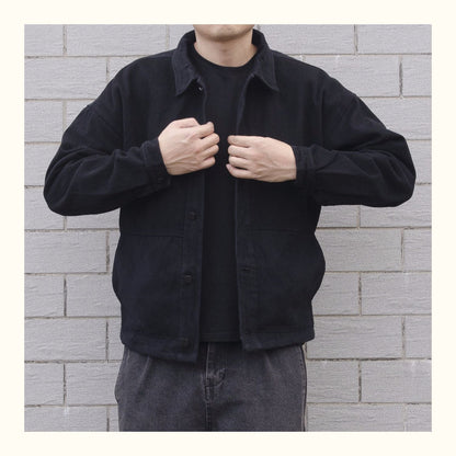 Veste décontractée pour homme à fermeture boutonnée
