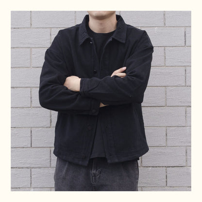 Veste décontractée pour homme à fermeture boutonnée
