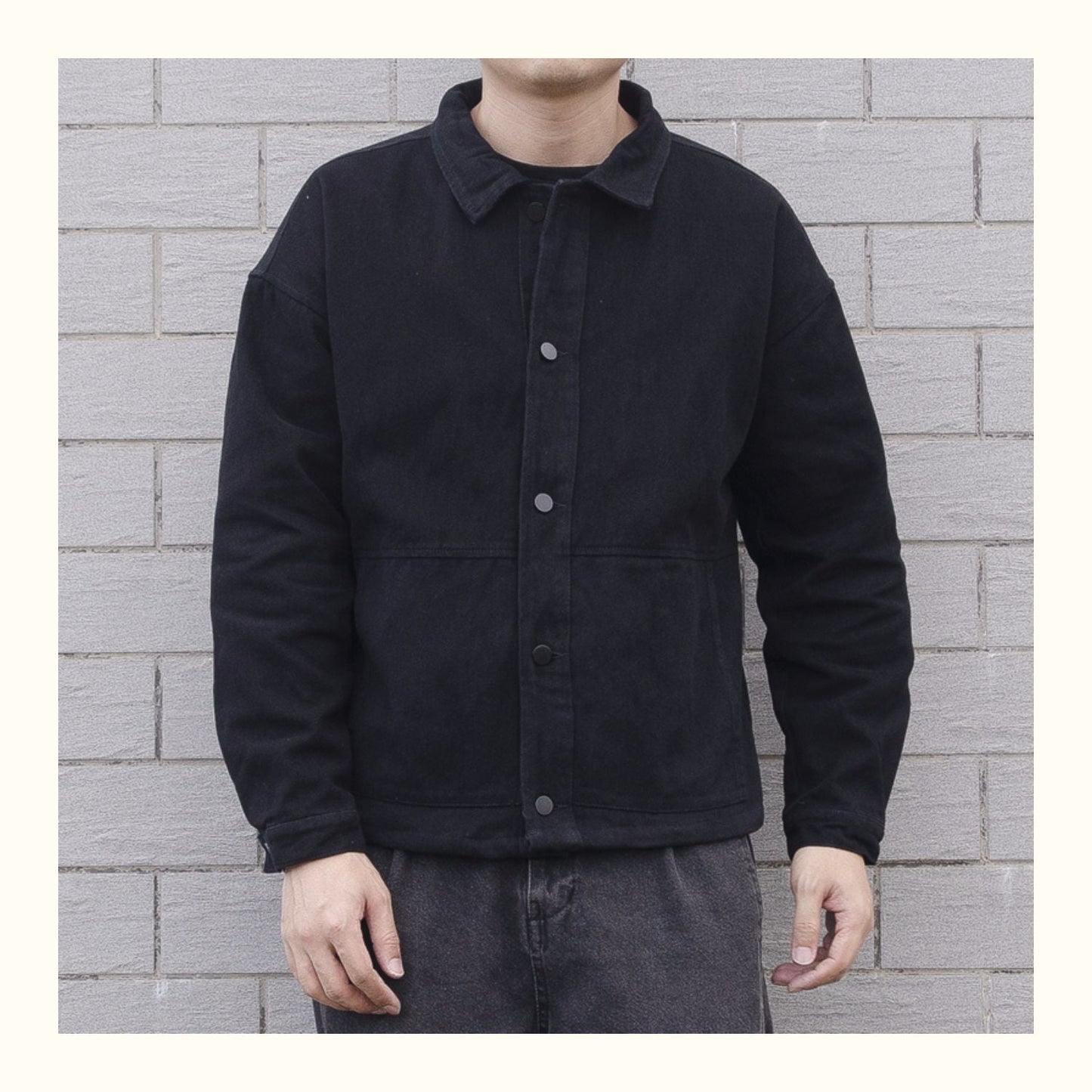 Veste décontractée pour homme à fermeture boutonnée