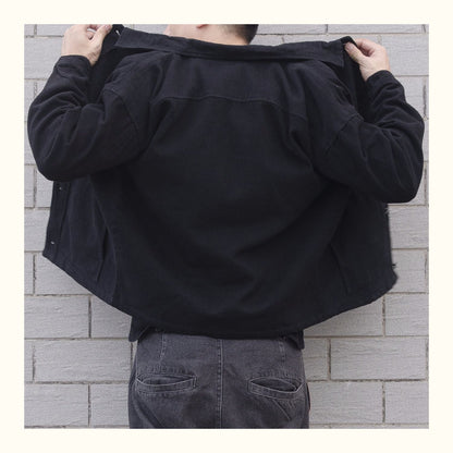 Veste décontractée pour homme à fermeture boutonnée