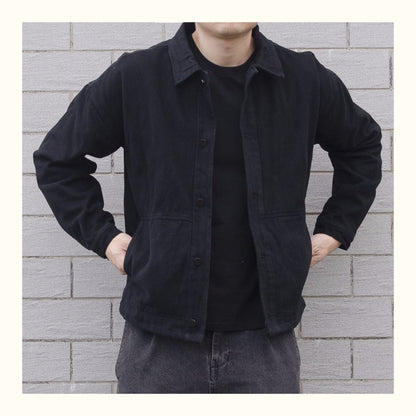 Veste décontractée pour homme à fermeture boutonnée
