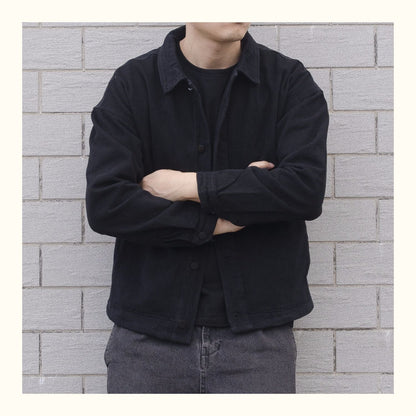 Veste décontractée pour homme à fermeture boutonnée