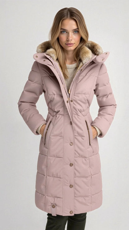 Veste doublée et matelassée à capuche pour femme