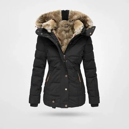 Veste doublée et matelassée à capuche pour femme