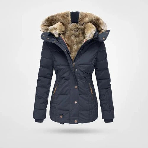 Veste doublée et matelassée à capuche pour femme