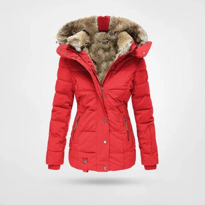 Veste doublée et matelassée à capuche pour femme