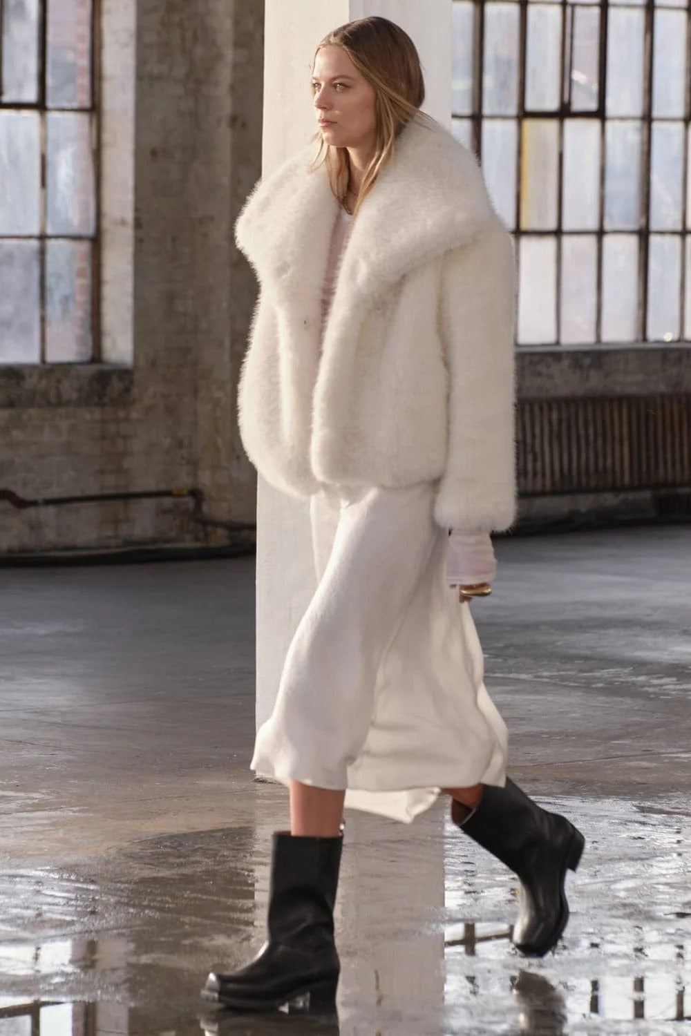Veste en fourrure oversize pour femme