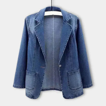 Veste en jean chic à coupe ajustée