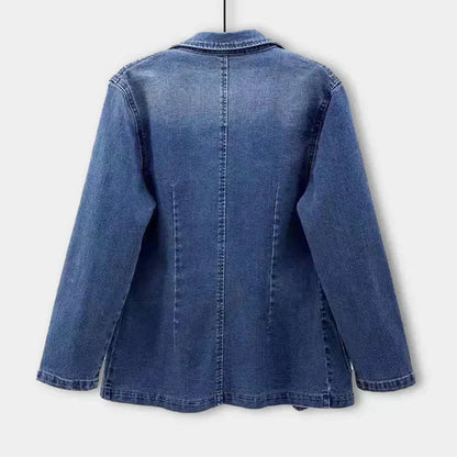 Veste en jean chic à coupe ajustée
