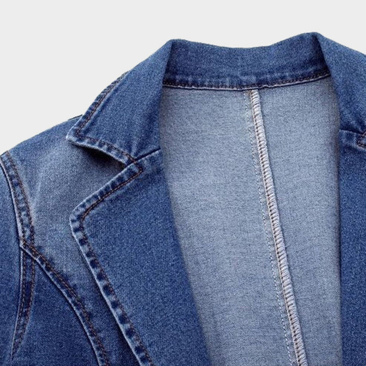 Veste en jean chic à coupe ajustée