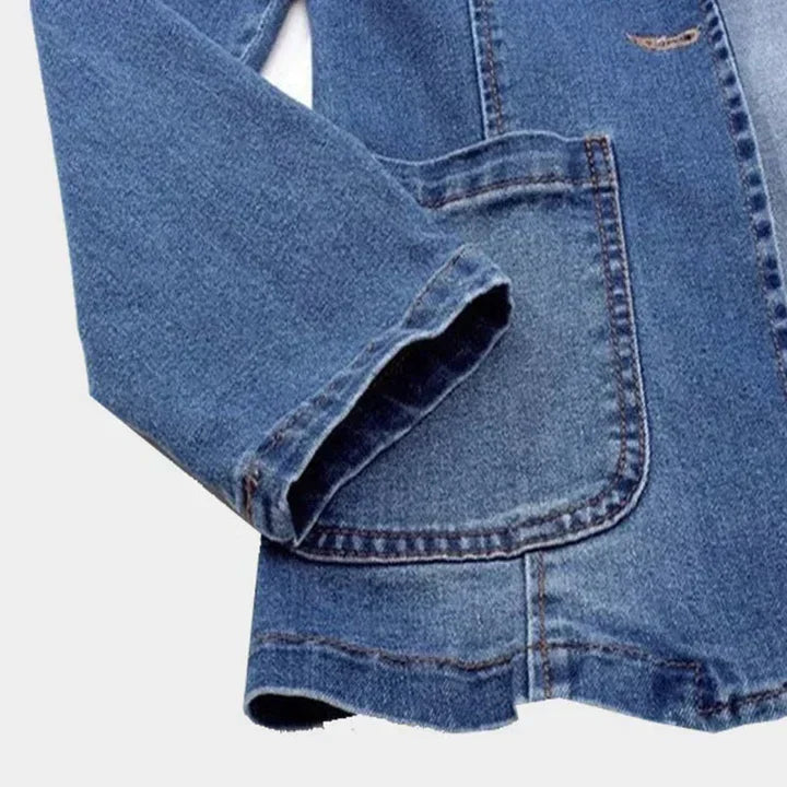 Veste en jean chic à coupe ajustée