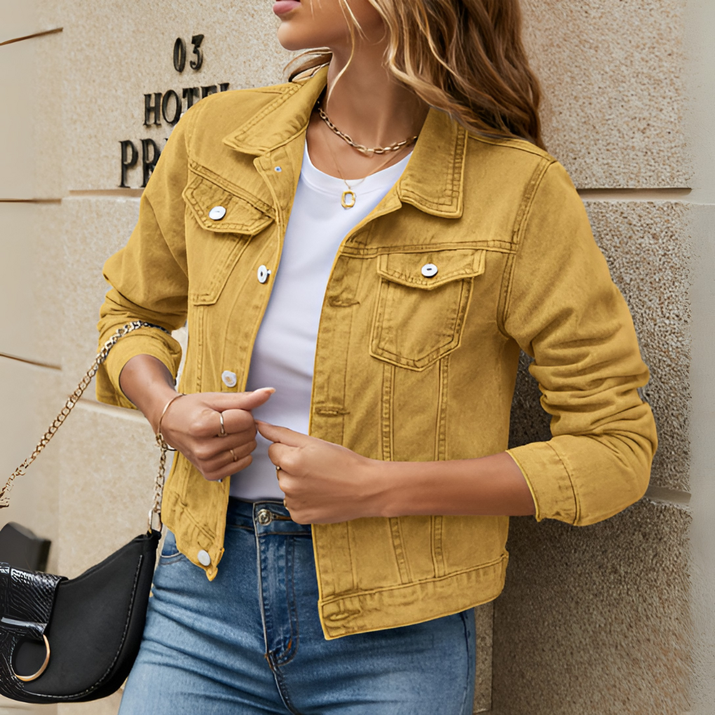 Veste en jean coupe standard femme
