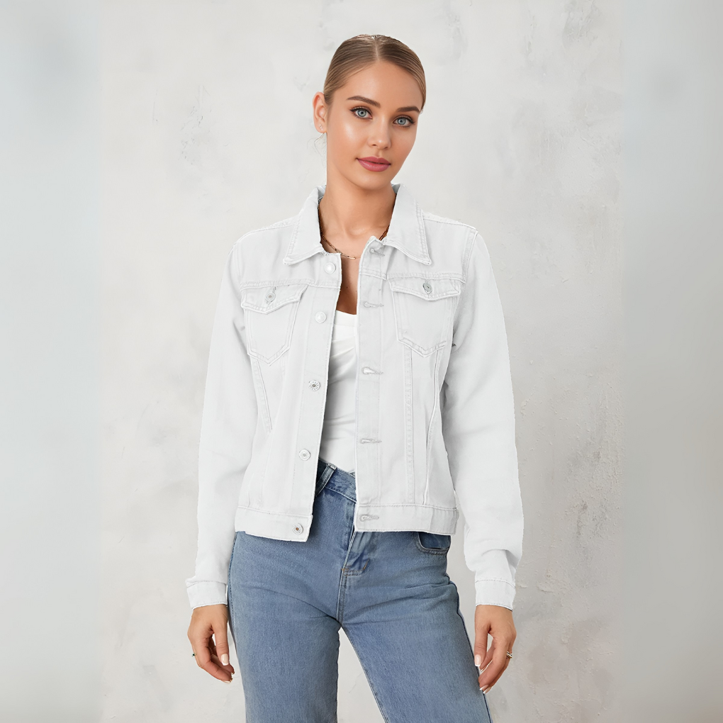 Veste en jean coupe standard femme