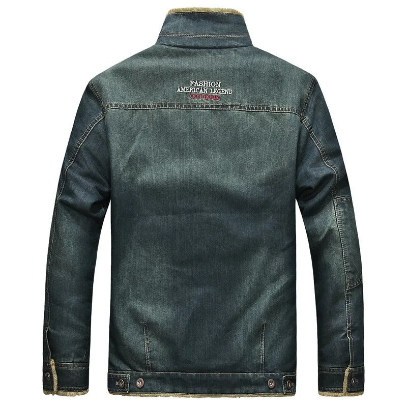 Veste en jean doublée sherpa pour homme