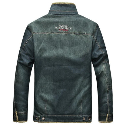 Veste en jean doublée sherpa pour homme
