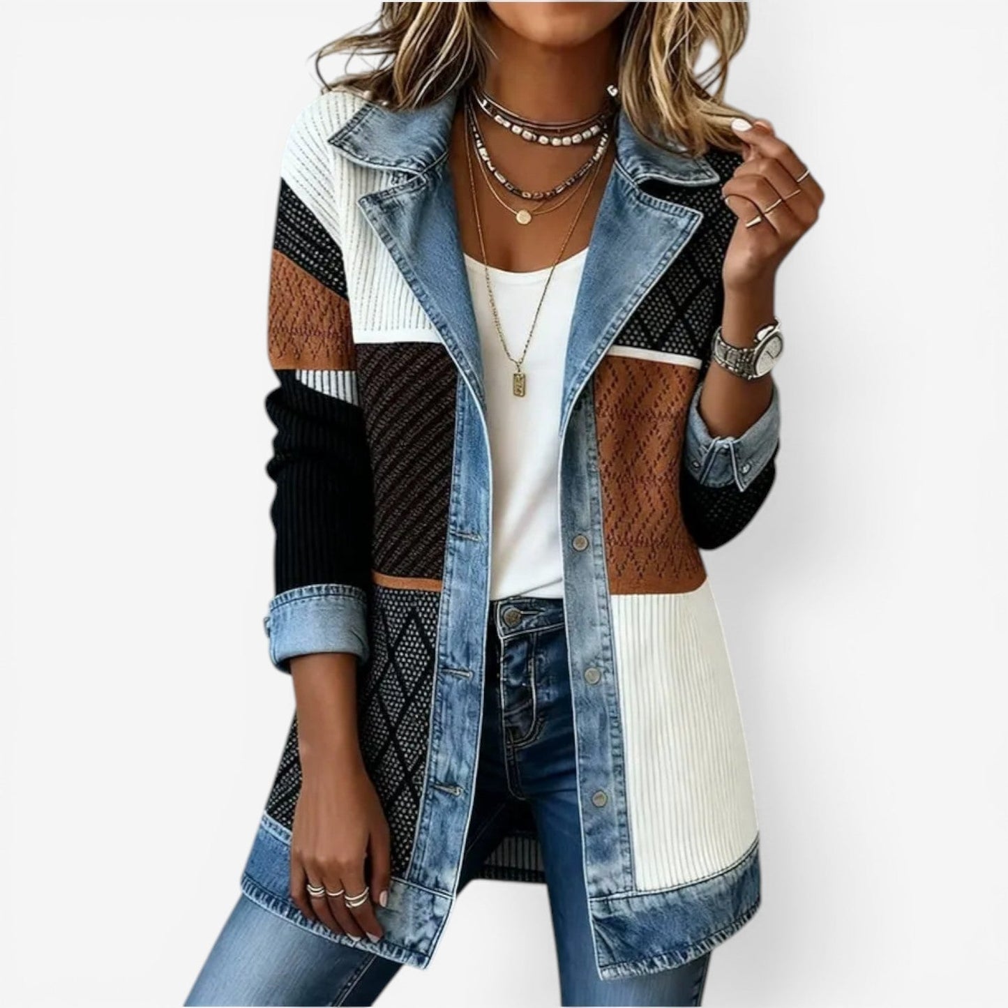 Veste en jean hybride pour femme