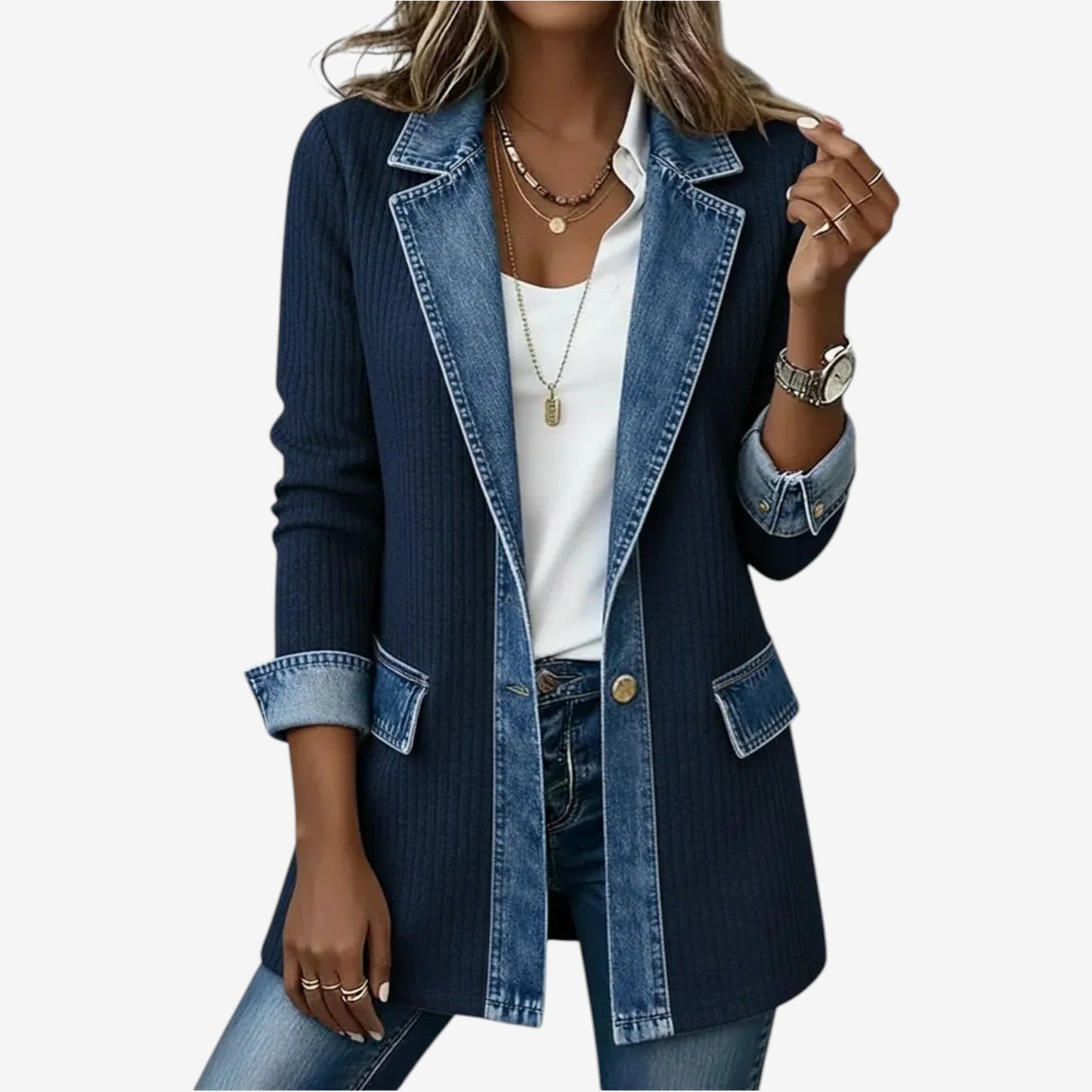 Veste en jean hybride pour femme